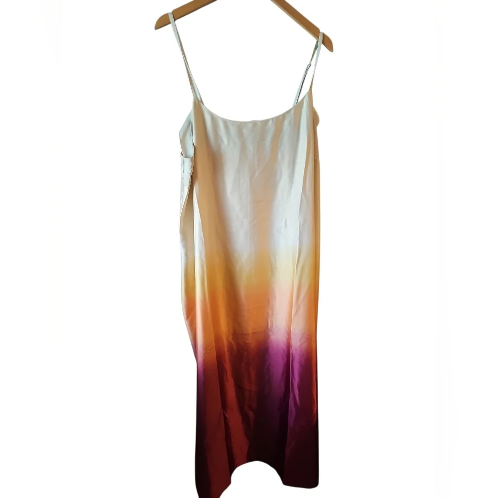 Lane Bryant Scoop-Neck Cami Slip Dress Resort Ombre Sz 22 New With Tags - Picture 4 of 7
